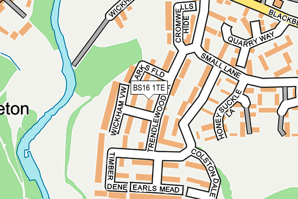 BS16 1TE map - OS OpenMap – Local (Ordnance Survey)