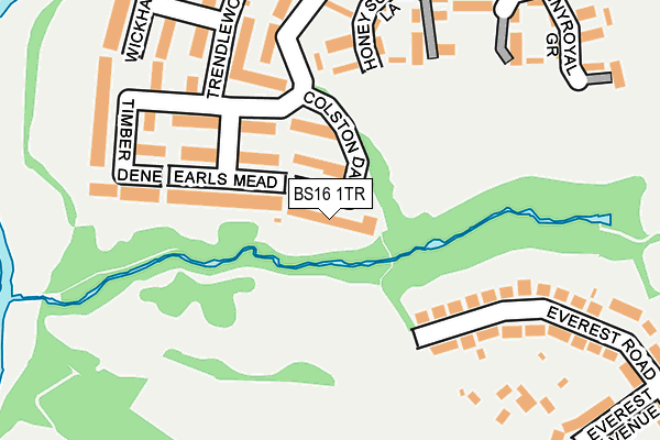 BS16 1TR map - OS OpenMap – Local (Ordnance Survey)