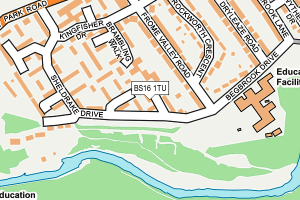 BS16 1TU map - OS OpenMap – Local (Ordnance Survey)