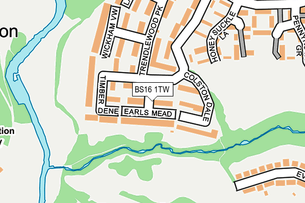 BS16 1TW map - OS OpenMap – Local (Ordnance Survey)