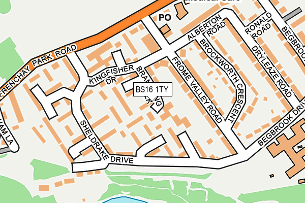 BS16 1TY map - OS OpenMap – Local (Ordnance Survey)