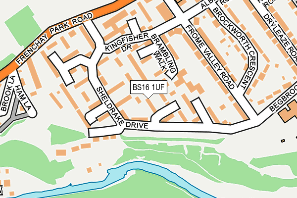 BS16 1UF map - OS OpenMap – Local (Ordnance Survey)