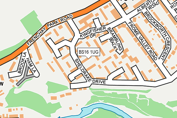 BS16 1UG map - OS OpenMap – Local (Ordnance Survey)