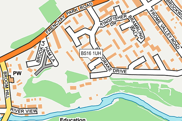 BS16 1UH map - OS OpenMap – Local (Ordnance Survey)