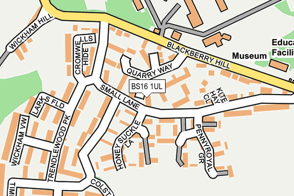 BS16 1UL map - OS OpenMap – Local (Ordnance Survey)