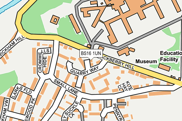 BS16 1UN map - OS OpenMap – Local (Ordnance Survey)
