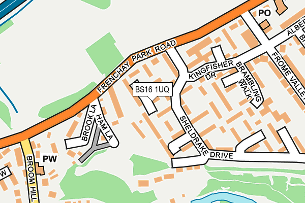 BS16 1UQ map - OS OpenMap – Local (Ordnance Survey)