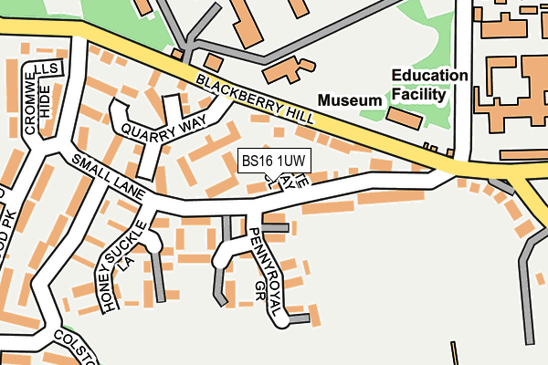 BS16 1UW map - OS OpenMap – Local (Ordnance Survey)