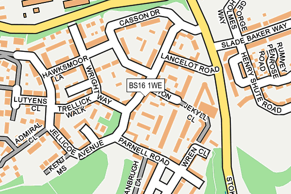 BS16 1WE map - OS OpenMap – Local (Ordnance Survey)