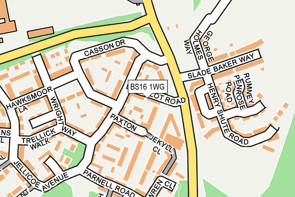 BS16 1WG map - OS OpenMap – Local (Ordnance Survey)