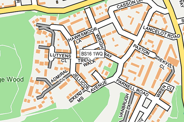 BS16 1WQ map - OS OpenMap – Local (Ordnance Survey)