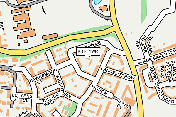 BS16 1WR map - OS OpenMap – Local (Ordnance Survey)