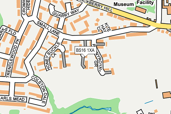 BS16 1XA map - OS OpenMap – Local (Ordnance Survey)