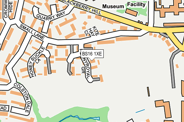 BS16 1XE map - OS OpenMap – Local (Ordnance Survey)