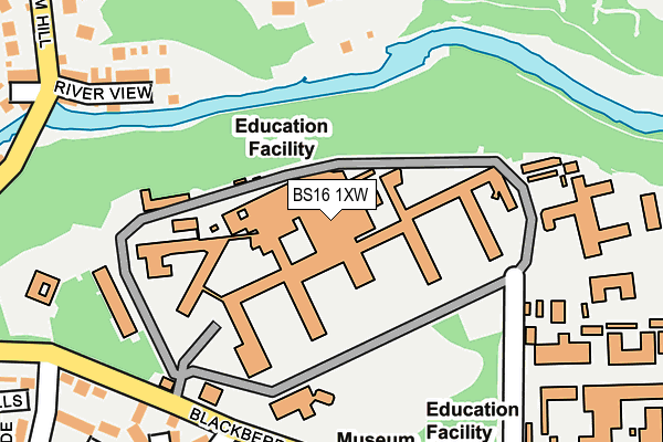 BS16 1XW map - OS OpenMap – Local (Ordnance Survey)