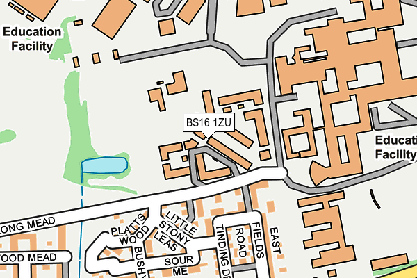 BS16 1ZU map - OS OpenMap – Local (Ordnance Survey)