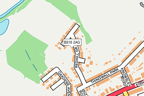 BS16 2AG map - OS OpenMap – Local (Ordnance Survey)