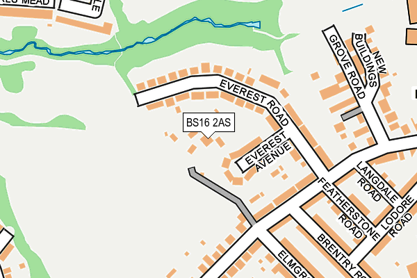 BS16 2AS map - OS OpenMap – Local (Ordnance Survey)