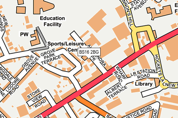 BS16 2BG map - OS OpenMap – Local (Ordnance Survey)