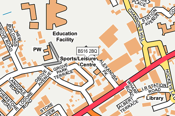 BS16 2BQ map - OS OpenMap – Local (Ordnance Survey)