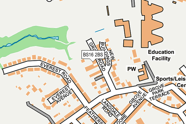 BS16 2BS map - OS OpenMap – Local (Ordnance Survey)