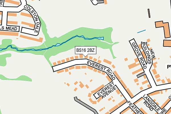 BS16 2BZ map - OS OpenMap – Local (Ordnance Survey)