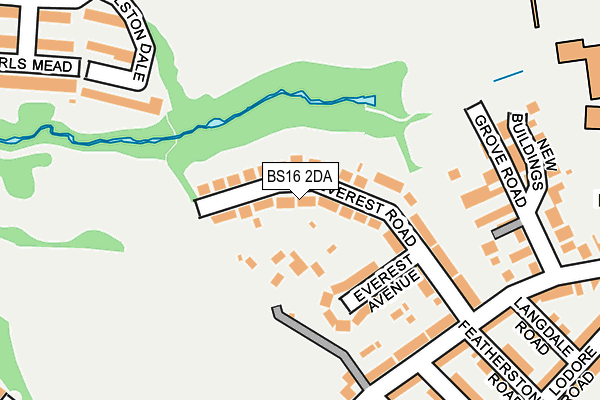 BS16 2DA map - OS OpenMap – Local (Ordnance Survey)