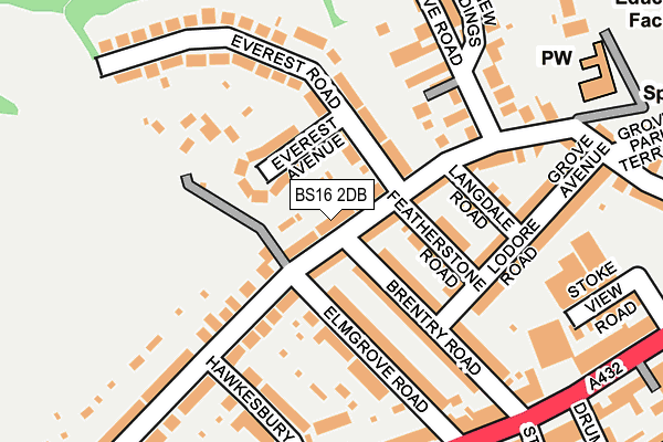 BS16 2DB map - OS OpenMap – Local (Ordnance Survey)