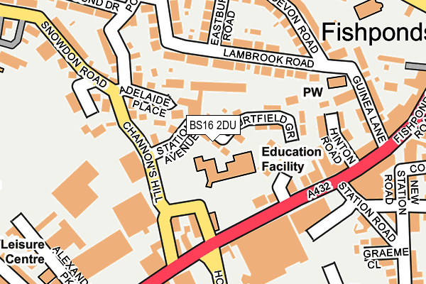 BS16 2DU map - OS OpenMap – Local (Ordnance Survey)