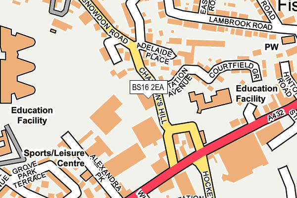 BS16 2EA map - OS OpenMap – Local (Ordnance Survey)