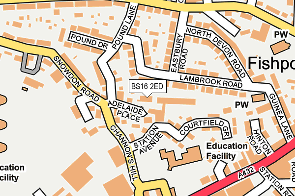 BS16 2ED map - OS OpenMap – Local (Ordnance Survey)