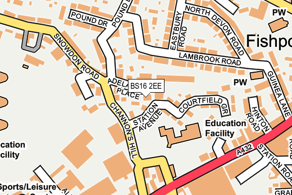 BS16 2EE map - OS OpenMap – Local (Ordnance Survey)