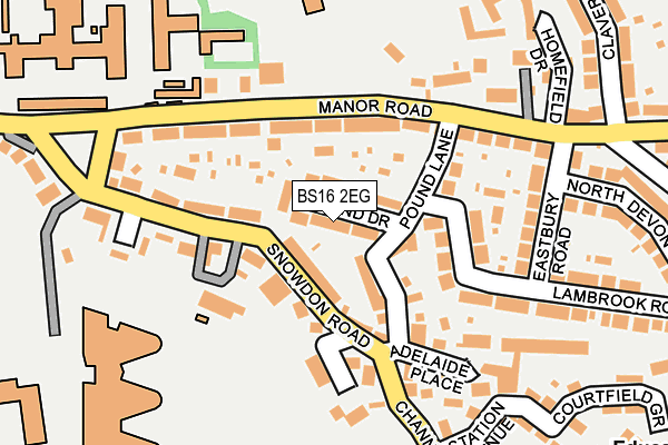 BS16 2EG map - OS OpenMap – Local (Ordnance Survey)