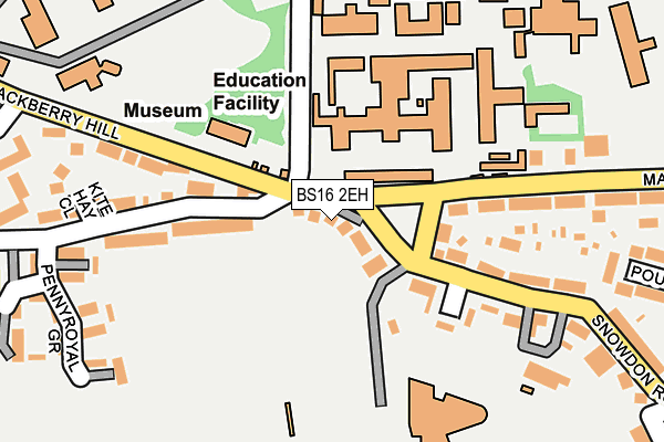 BS16 2EH map - OS OpenMap – Local (Ordnance Survey)