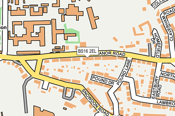 BS16 2EL map - OS OpenMap – Local (Ordnance Survey)