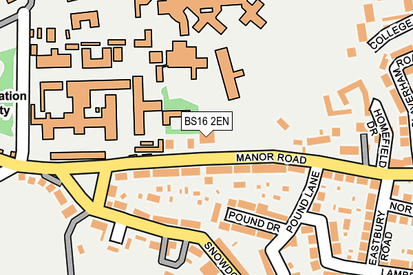 BS16 2EN map - OS OpenMap – Local (Ordnance Survey)