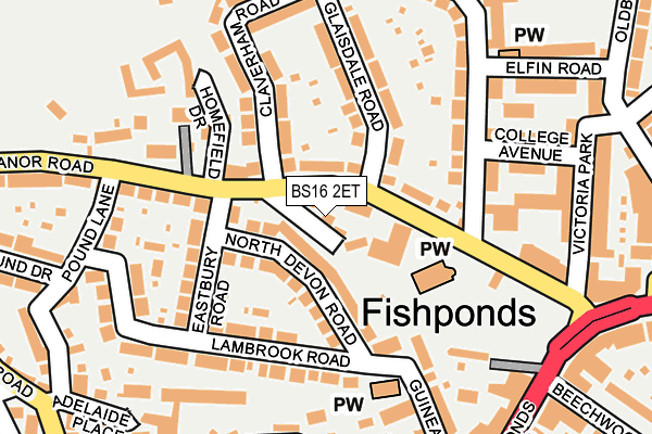 BS16 2ET map - OS OpenMap – Local (Ordnance Survey)