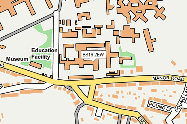 BS16 2EW map - OS OpenMap – Local (Ordnance Survey)