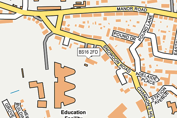 BS16 2FD map - OS OpenMap – Local (Ordnance Survey)