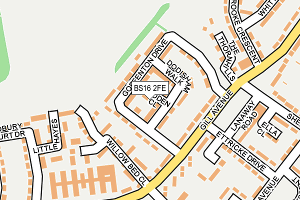 BS16 2FE map - OS OpenMap – Local (Ordnance Survey)