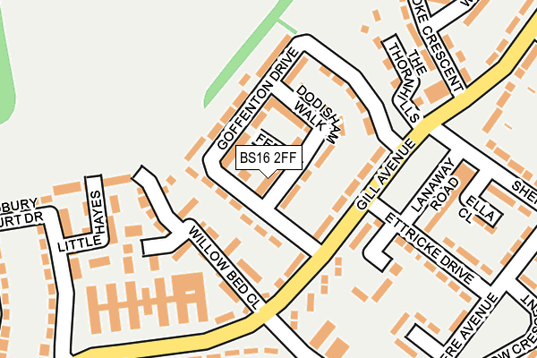 BS16 2FF map - OS OpenMap – Local (Ordnance Survey)