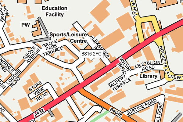 BS16 2FG map - OS OpenMap – Local (Ordnance Survey)