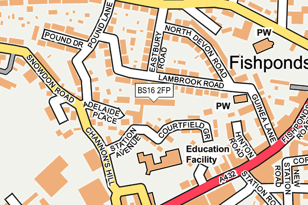 BS16 2FP map - OS OpenMap – Local (Ordnance Survey)