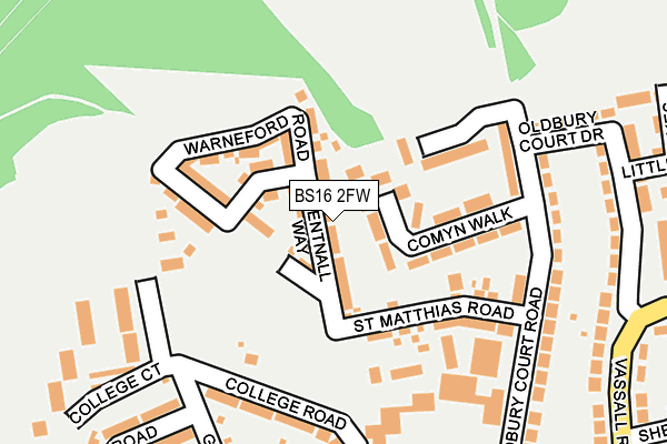 BS16 2FW map - OS OpenMap – Local (Ordnance Survey)