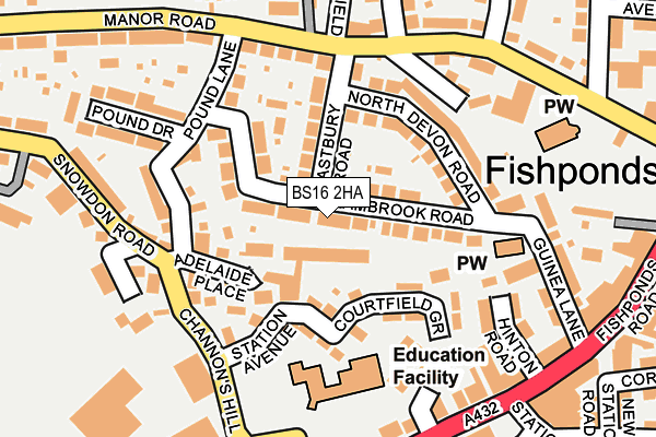 BS16 2HA map - OS OpenMap – Local (Ordnance Survey)