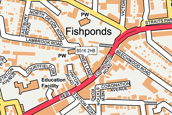 BS16 2HB map - OS OpenMap – Local (Ordnance Survey)
