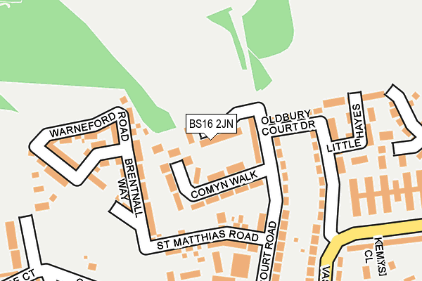 BS16 2JN map - OS OpenMap – Local (Ordnance Survey)