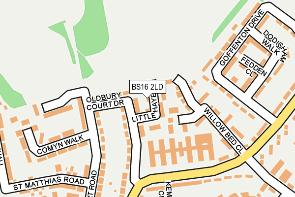 BS16 2LD map - OS OpenMap – Local (Ordnance Survey)