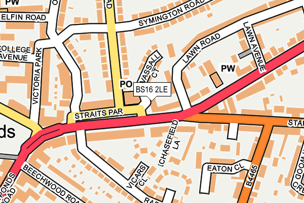 BS16 2LE map - OS OpenMap – Local (Ordnance Survey)