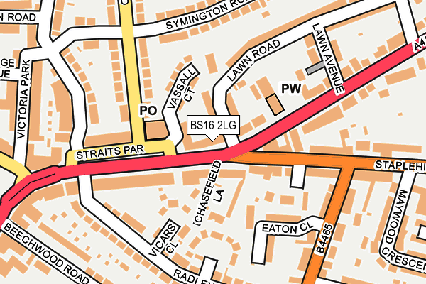 BS16 2LG map - OS OpenMap – Local (Ordnance Survey)